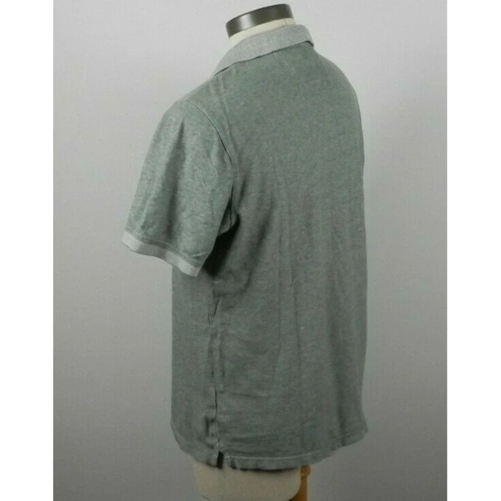 Banana Republic Polo Shirt Mens Large Golf Casual Knit Cotton Green Short Sleeve